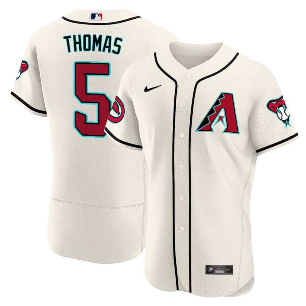 Men Arizona Diamondback #5 Thomas Cream 2024 Nike Flex Base MLB Jersey->arizona diamondback->MLB Jersey